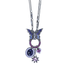 Mariana Open Circle Butterfly Charm Pendant in Wildberry