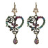 Michal Negrin Classic Earrings Heart Multicolor Hook