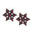 Michal Negrin Super Star Pearl And Pink Crystal Stud Earrings