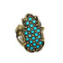 Michal Negrin Swarovski Crystal Evil Eye Turquoise Adjustable Ring