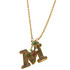 Michal Negrin Victorian Initial M 24K Gold Plated Necklace