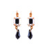 Mariana Petite Emerald Cut and Dangle French Wire Earring in Rocky Road - Preorder