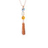 Mariana Must-Have Three Stone Pendant with Tassel in Butter Pecan - Preorder