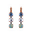 Mariana Petite Three Stone French Wire Earrings in Cake Batter - Preorder