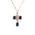 Mariana Lovable Emerald Cut Cross Pendant in Rocky Road - Preorder