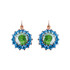 Mariana Extra Luxurious Flower French Wire Earrings in Pistachio - Preorder