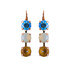 Mariana Must-Have Three Stone French Wire Earrings in Butter Pecan - Preorder