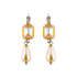 Mariana Petite Emerald Cut and Dangle French Wire Earring in Butter Pecan - Preorder