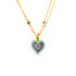 Mariana Double Sided Pave Heart Pendant in Rainbow Sherbet - Preorder