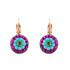 Mariana Petite Pave Round French Wire Earrings in Rainbow Sherbet - Preorder