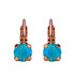 Mariana Petite Single Stone French Wire Earrings in Pacific Opal - Rose Gold