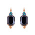 Mariana Lovable Emerald Cut with Trio Stone Cluster French Wire Earrings in Rocky Road - Preorder