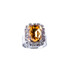 Mariana Emerald Cut Cluster Adjustable Ring in Butter Pecan - Preorder