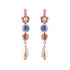 Mariana Triple Stone and Briolette French Wire Earrings in Butter Pecan - Preorder
