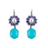 Mariana Lovable Rosette with Oval Dangle French Wire Earrings in Mint Chip - Preorder