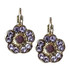 Mariana Lovable Cosmos Leverback Earrings in Wildberry - Rhodium