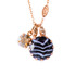 Mariana Extra Luxurious Double Stone Pendant in Zebra and Golden Shadow - Preorder
