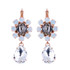 Mariana Extra Luxurious Cluster and Pear Dangle Leverback Earrings in Ice Queen - Preorder