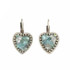 Michal Golan Aquamarine Aqua Heart Earrings