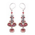 Ayala Bar Red Roses French Wire Earrings