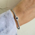 Evil Eye Bangle Bracelet With Sapphire and Diamonds