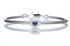 Evil Eye Bangle Bracelet With Sapphire and Diamonds