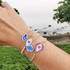 Evil Eye Layering Bracelet with Beads in Gold or Silver
