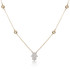 Hamsa Diamond Bezel Set Stylish Necklace in 14k Gold