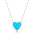 Diamond Heart Necklace in Colorful Gemstones