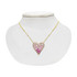 Ombre Pink Sapphire Heart Necklace