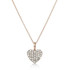 Heart Necklace in 14k Gold with Sparkling Diamonds