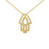 Hamsa with Diamond Necklace in 14k Gold