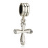 Sterling Silver Cross Zirconia Pendant Charm