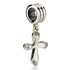 Sterling Silver Cross Zirconia Pendant Charm