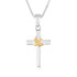 Silver Christian Gold Plated Cross
