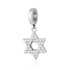 Silver Charm Pendant with Zirconia Stones