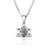 Davids Star Silver Pendant with 12 Hoshen Stones Made of Silver