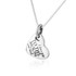 Heart Shaped Silver Pendant I love You Moon Back