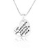 Heart Shaped Silver Pendant Engraved Ani Ledodi Engraved