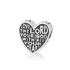 925 Silver Heart shaped Charm Bead Love the Lord