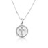 Trinity Cross Silver Pendant with Zirconia Ston