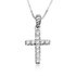 Silver Pendant with Zirconia Stone in a form of Trinity Cross