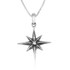 Bethlehem Star Silver Polished Pendant with Zirconia Stone