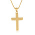 Gold Plated Polished Silver Trinity Cross Pendant