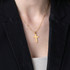Gold Plated Polished Silver Trinity Cross Pendant