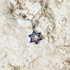 Star of David Silver Pendant with Blue Enamel