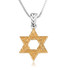 Star of David Gold Plated Silver Pendant