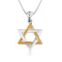 Silver Pendant Gold Plated Star of David