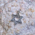 Silver Oxidized Pendant w/ interwoven Triangles Star of David