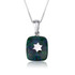 Sterling Silver Star Of David Pendant Charm with Eilat Stone